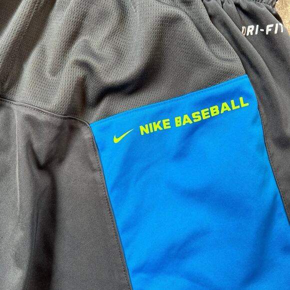 Nike Baseball shorts, black & blue men's size L - Picture 2 of 9